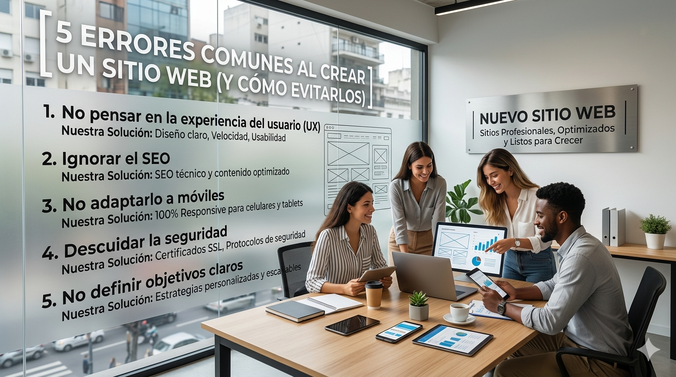 Los 5 errores más comunes al crear un sitio web (y cómo evitarlos)